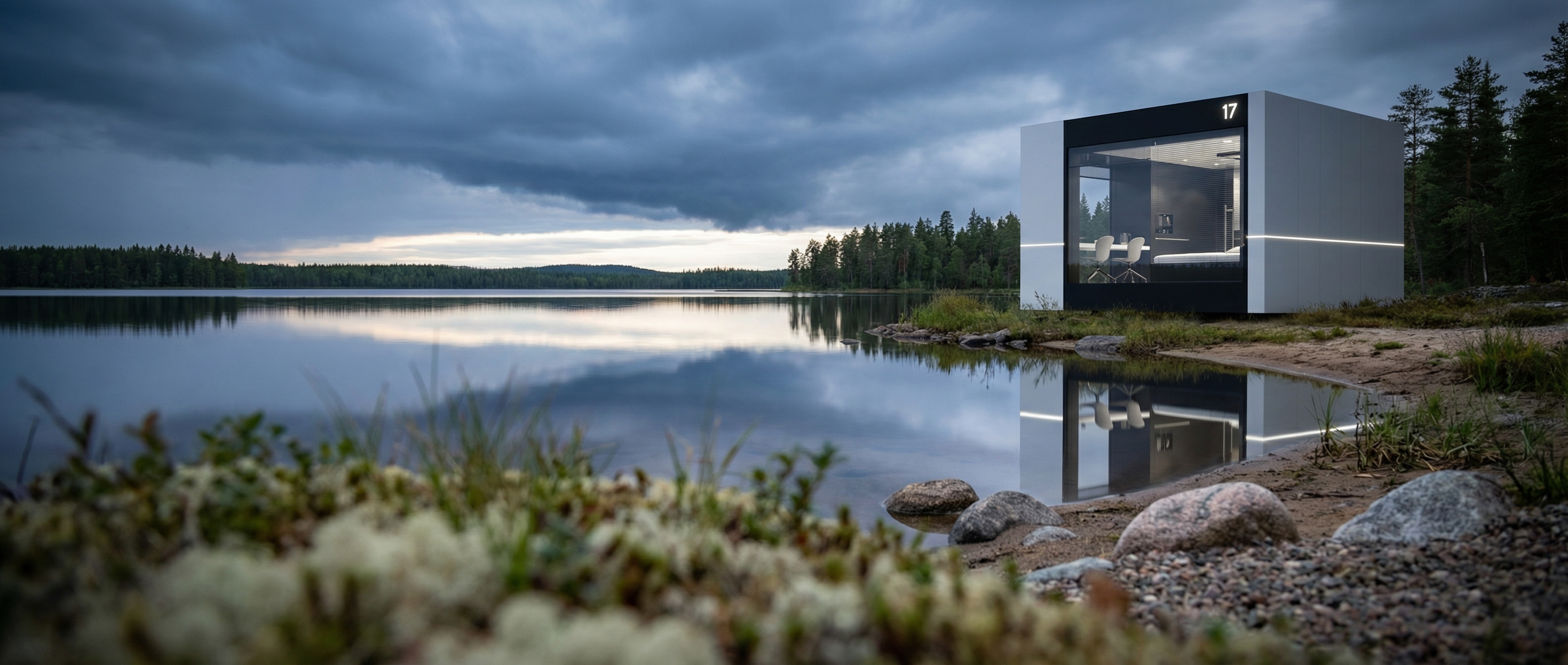 Лэндер у воды в Республике Карелия